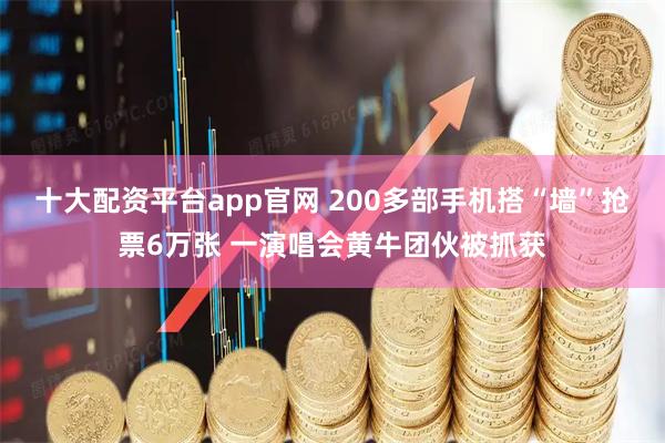 十大配资平台app官网 200多部手机搭“墙”抢票6万张 一演唱会黄牛团伙被抓获